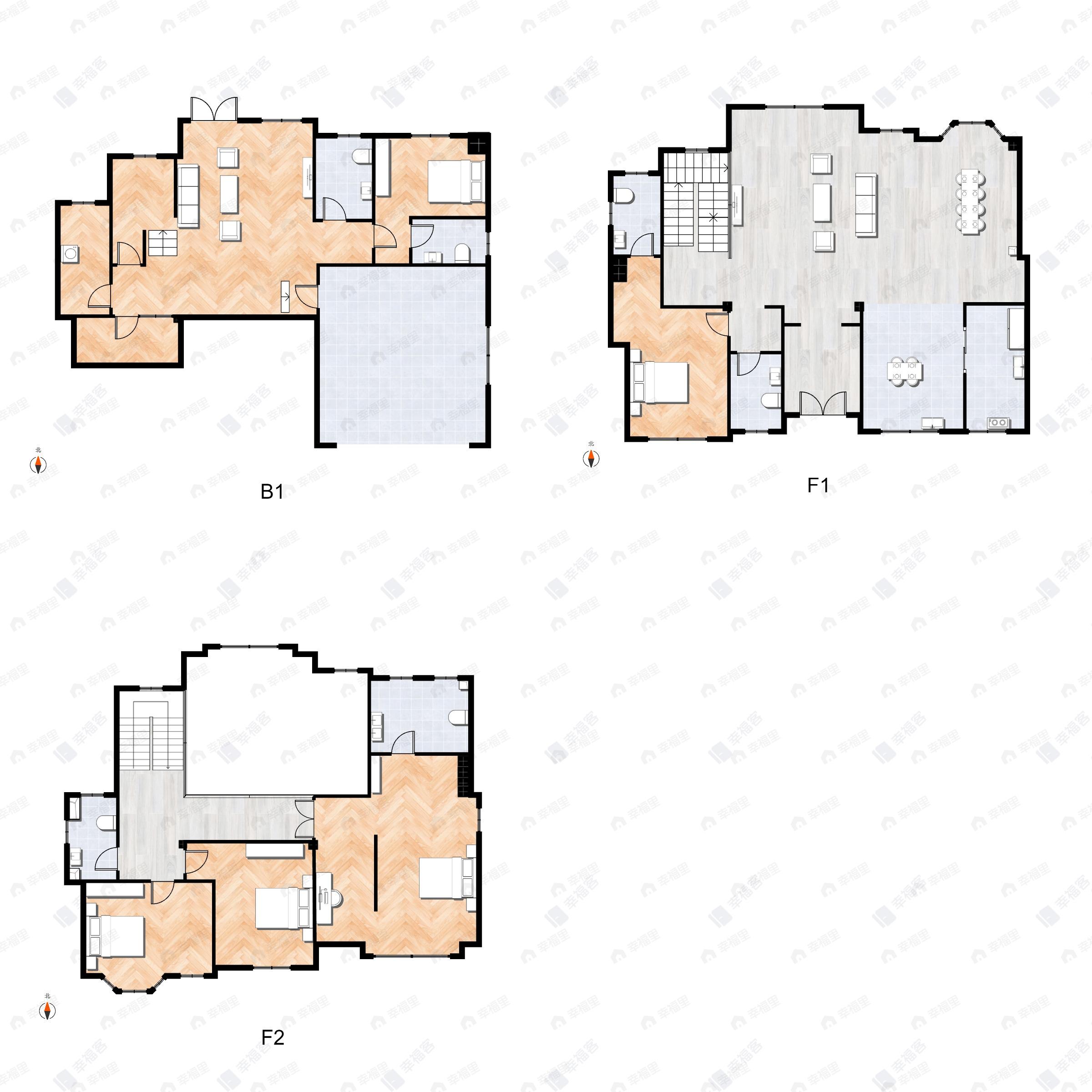 4室3厅3卫建面479平户型图