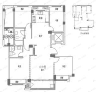 祥生云溪花苑4室2厅2卫户型图