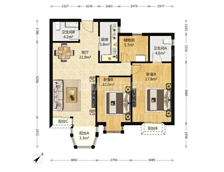 整租·珠江帝景(B区)