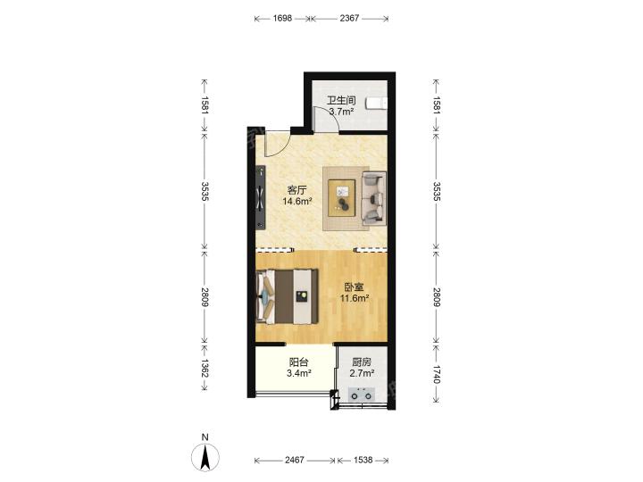 整租·海璟台北湾(南区)