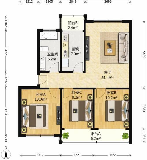 整租·天智苑小区