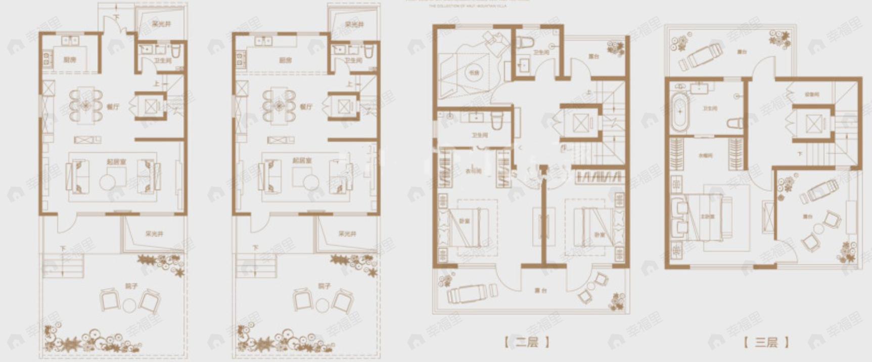 4室2厅4卫建面203平户型图