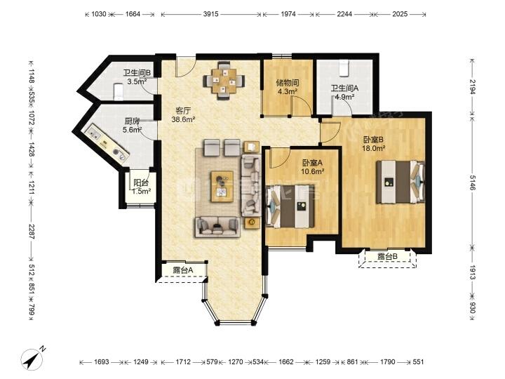 整租·珠江帝景(B区)