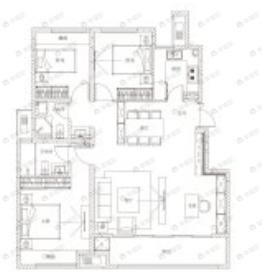 紫锦墅院3室2厅2卫户型图
