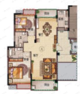 军隆御景城2室2厅2卫户型图