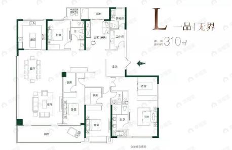 楚天都市·御湖一品6室2厅4卫户型图