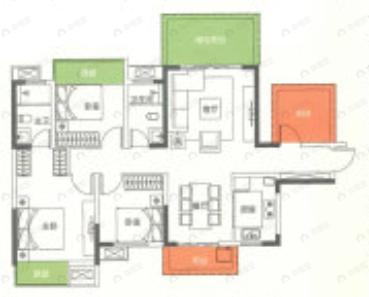 中建邕和府4室2厅2卫户型图