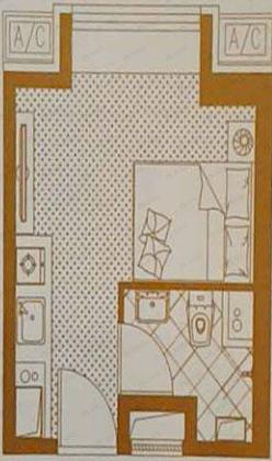 南华中环广场1室1厅1卫户型图