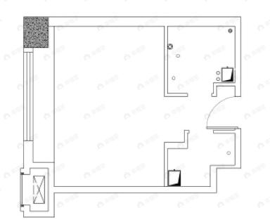 中南君启1室1厅1卫户型图