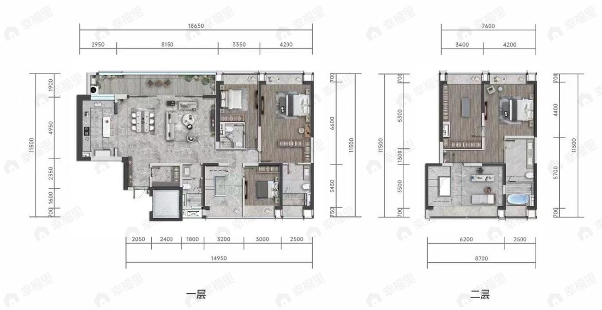 远大海灣雲錦4室3厅4卫户型图