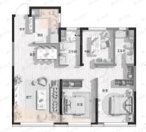 汇置尚岛3室2厅2卫户型图