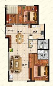 3室2厅2卫建面130平户型图