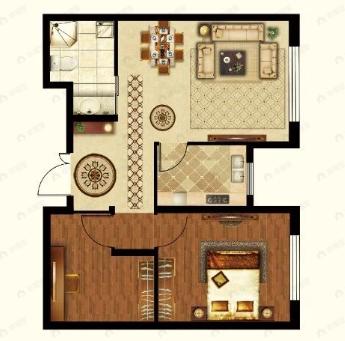 南山家里名苑2室2厅1卫户型图