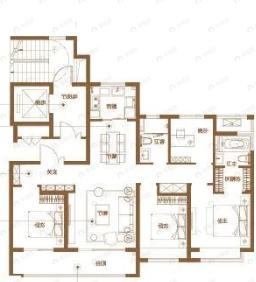 复星国际中心4室2厅2卫户型图