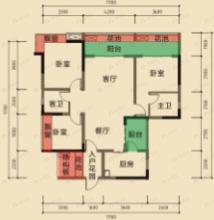 欣泽蜀北府邸3室2厅2卫户型图