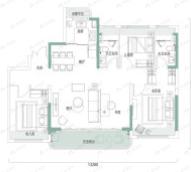 德商彰泰佳兆业翡丽天玺3室2厅2卫户型图