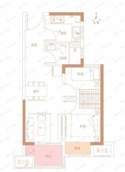 润泓锦园2室2厅1卫户型图