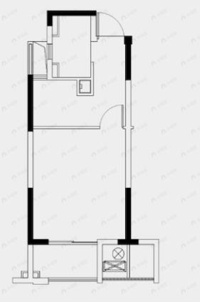 柏源晶舍1室1厅1卫户型图