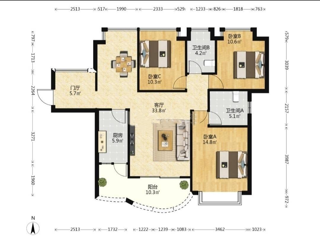 整租·智弘银城绿洲