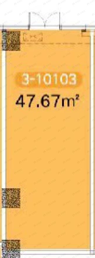 中梁百悦广场1室1厅户型图