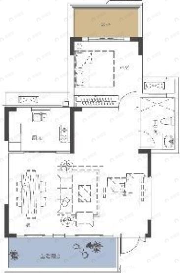 中建星宸3室2厅2卫户型图