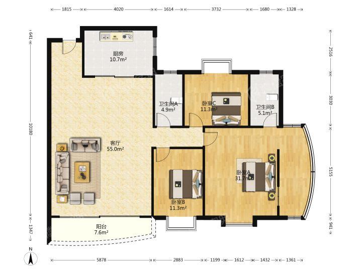 整租·航都花园