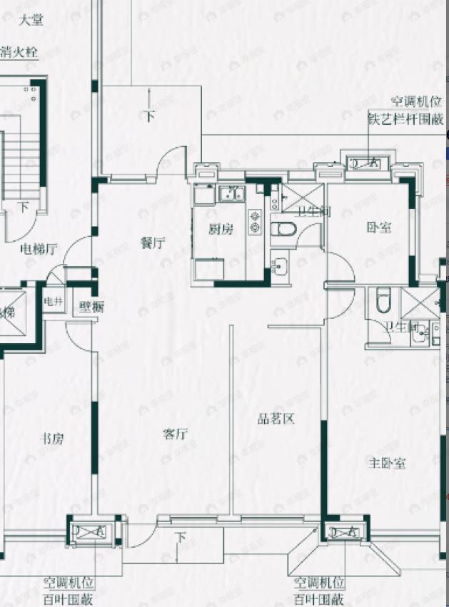 沈阳恒大四季上东3室2厅2卫户型图