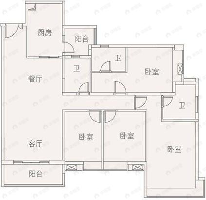 新世界云逸4室2厅3卫户型图