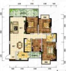 轨道壹号城4室2厅2卫户型图