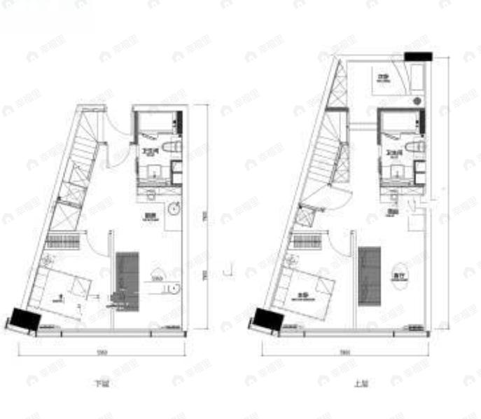 越秀招商天悦江湾3室2厅2卫户型图