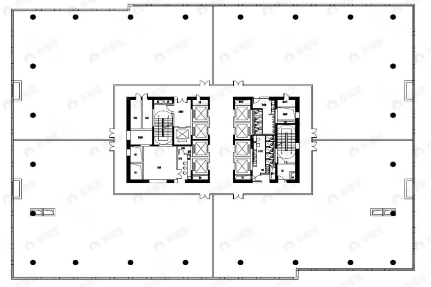 1室建面2700m²北|南户型图