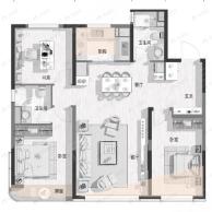 汇置尚岛3室2厅2卫户型图