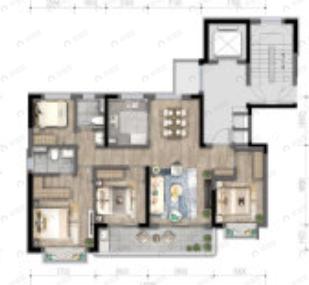 龙光久桦府4室2厅2卫户型图