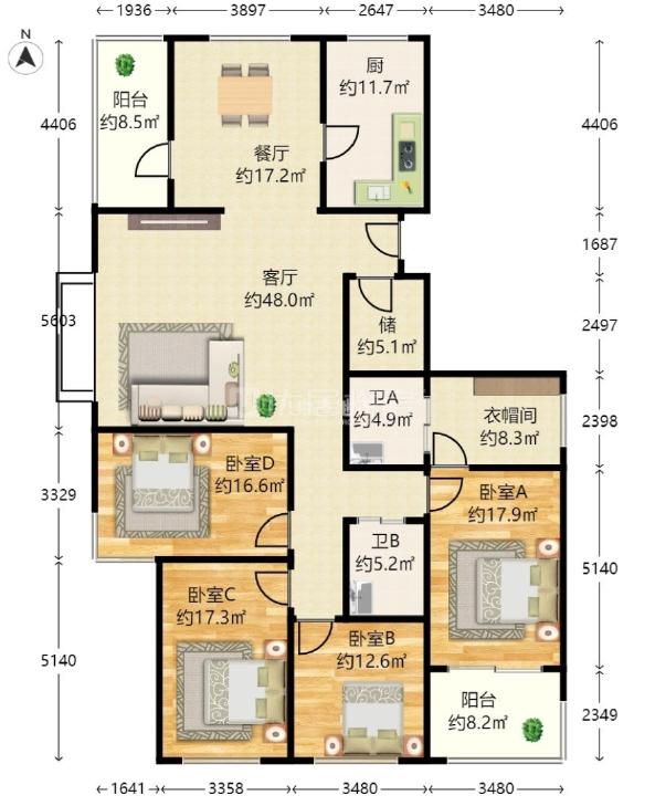 整租·世纪城(春荫园)