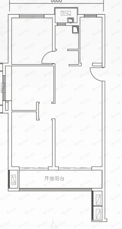 南飞鸿玖玺大观3室2厅1卫户型图