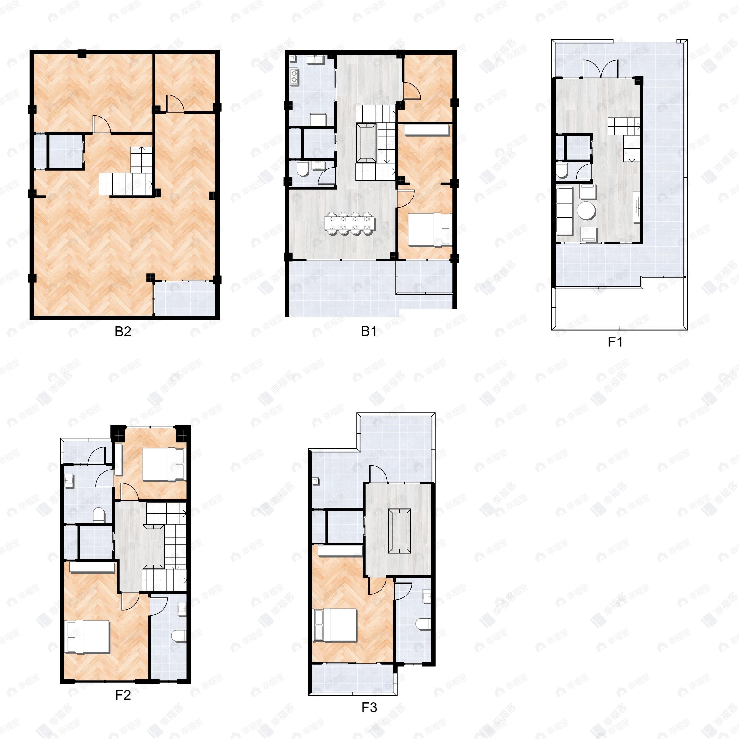 5室4厅5卫建面245平户型图
