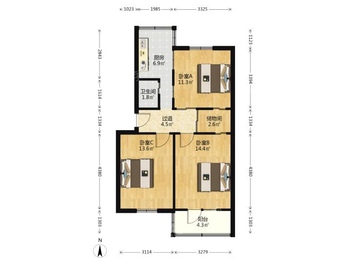 整租·扇骨里小区