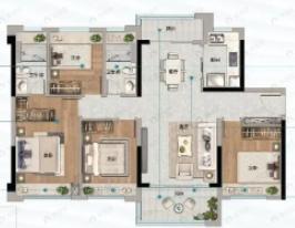 美林湖4室2厅2卫户型图