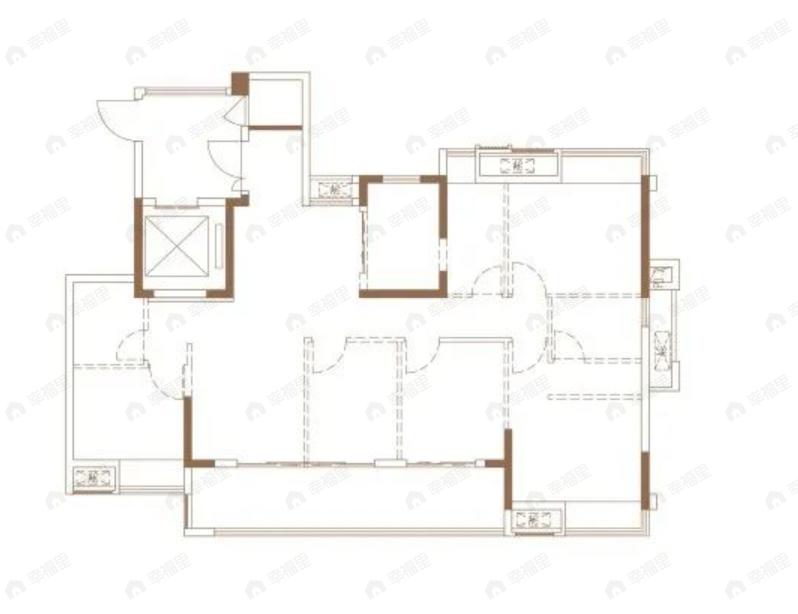 榕发江墘云筑5室2厅3卫户型图