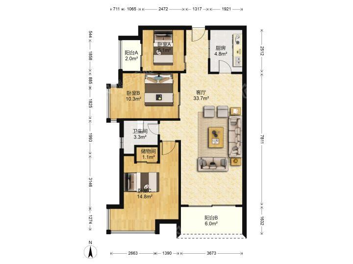 整租·依云水岸(三期)