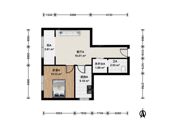 整租·建西苑(南里)