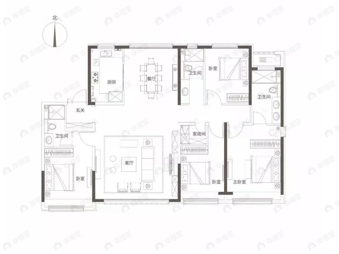 金地北京壹街区4室2厅3卫户型图