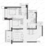 2室2厅2卫建面101m²西户型图
