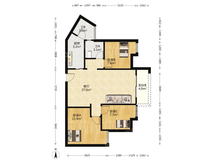 整租·江滨花园(滨城珑湾)