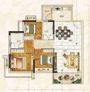东湖明珠花园3室2厅2卫户型图