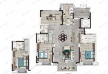 4室2厅4卫建面202平南户型图