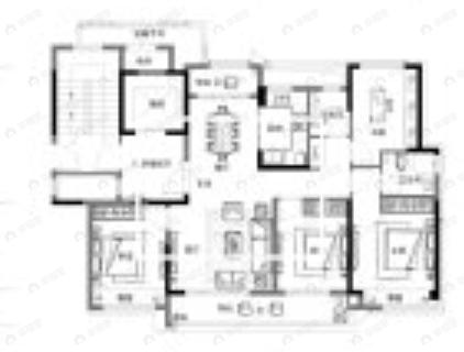 4室2厅2卫建面135平户型图