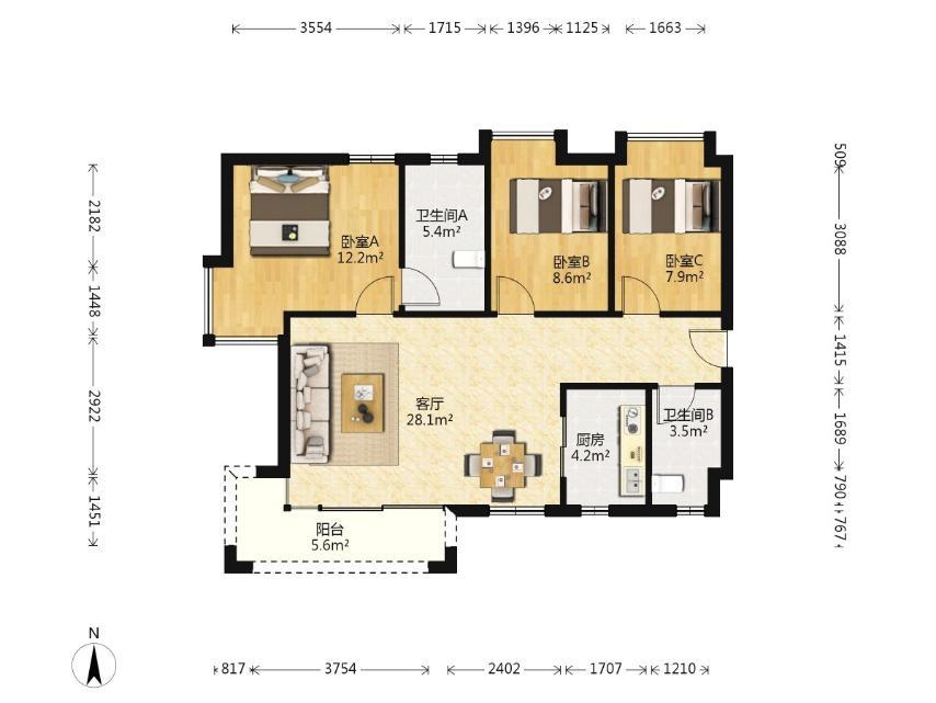 整租·广州融创文旅城(雪域华府B1区)