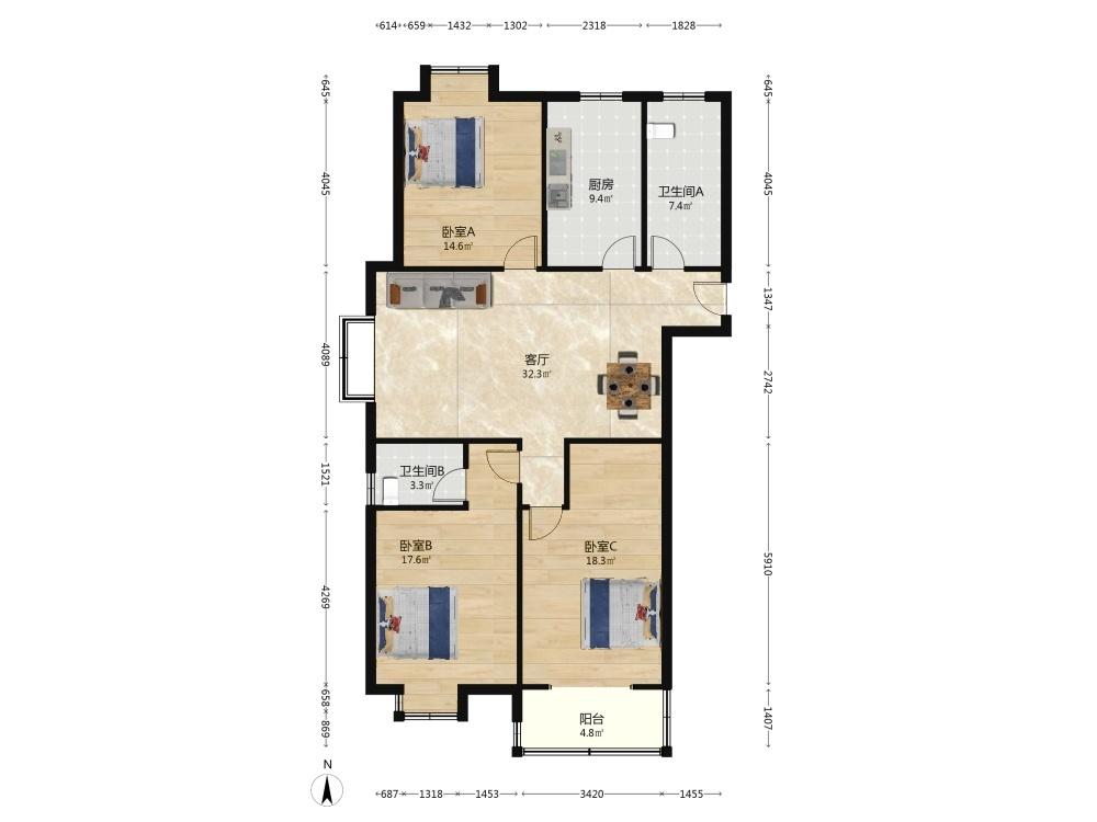 整租·盛江花苑(海棠园)