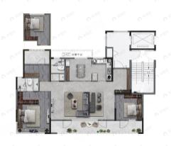 博观星海知海园望海园3室2厅2卫户型图